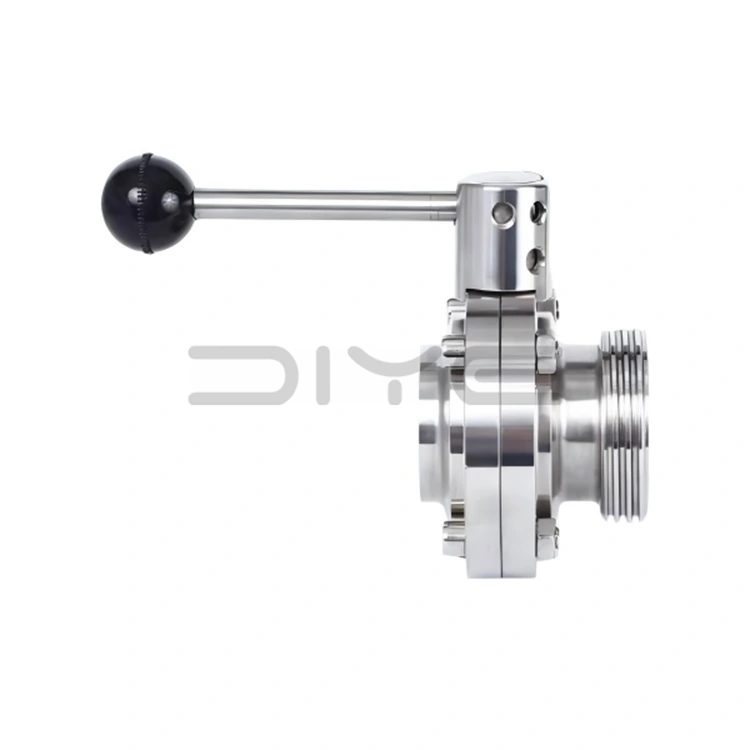 Санитарный клапан-бабочка с резьбой